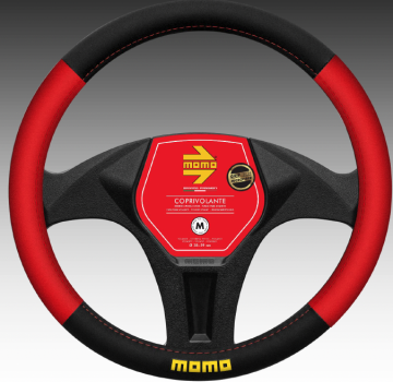 Pokrowiec na kierownicę MOMO SWC EASY MICROF. RED-BLK Rozmiar: M